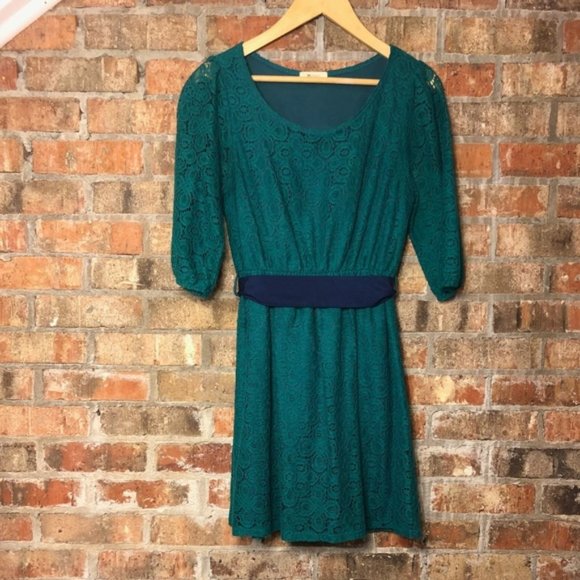 Everly Teal Lace Dress for ModCloth, Sz Small - Picture 4 of 8